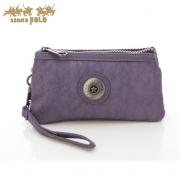KIPLING紫色單拉鍊手拿包